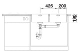 Blanco Andano 400/400-IF/A - 525249 - 2.0 Bowl Inset Kitchen Sink with Tap Ledge - Stainless Steel