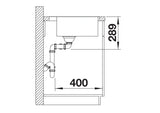 Blanco Andano 400/400-IF/A - 525249 - 2.0 Bowl Inset Kitchen Sink with Tap Ledge - Stainless Steel