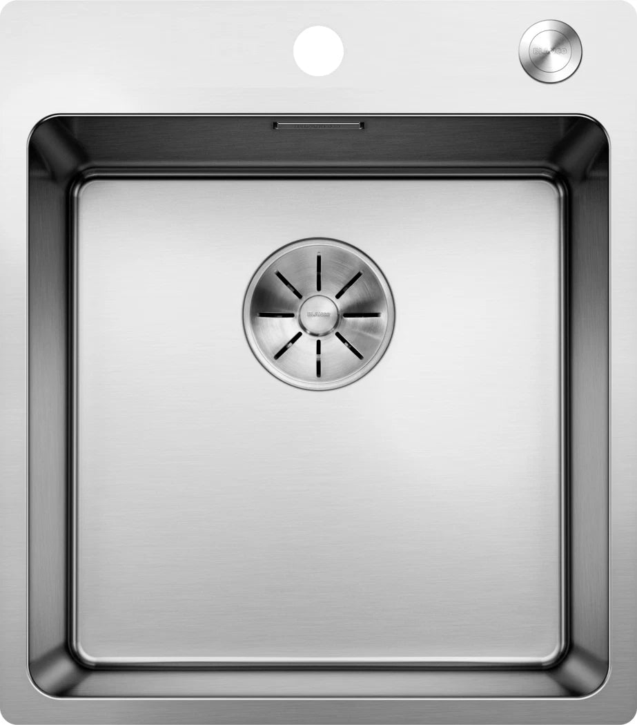 Blanco Andano 400-IF/A - 525244 - Single Bowl Inset Kitchen Sink with Tap Ledge - Stainless Steel