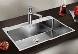 Blanco Andano 700-IF/A - 525246 - Single Bowl Inset Kitchen Sink with Tap Ledge - Stainless Steel