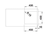 Blanco Supra 400-IF - 526350 - Single Bowl Inset Kitchen Sink - Stainless Steel