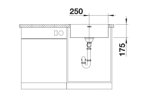 Blanco Supra 500-IF - 526351 - Single Bowl Inset Kitchen Sink - Stainless Steel