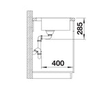 Blanco Supra 400-IF/A - 526352 - Single Bowl Inset Kitchen Sink with Tap Ledge - Stainless Steel