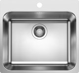 Blanco Supra 500-IF/A - 526354 - Single Bowl Inset Kitchen Sink with Tap Ledge - Stainless Steel