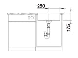 Blanco Supra 500-IF/A - 526354 - Single Bowl Inset Kitchen Sink with Tap Ledge - Stainless Steel