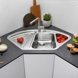 Blanco Delta-IF Corner - 523667 - Inset Corner 1.0 Bowl Kitchen Sink - Stainless Steel