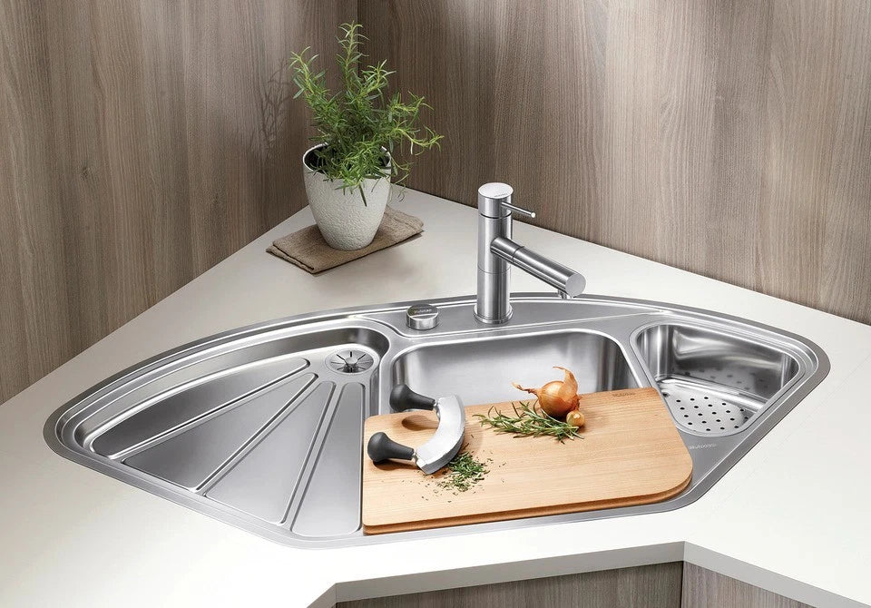 Blanco Delta-IF Corner - 523667 - Inset Corner 1.0 Bowl Kitchen Sink - Stainless Steel