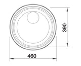 Blanco Rondosol - 513306 - Round Inset Single Bowl Sink - Stainless Steel