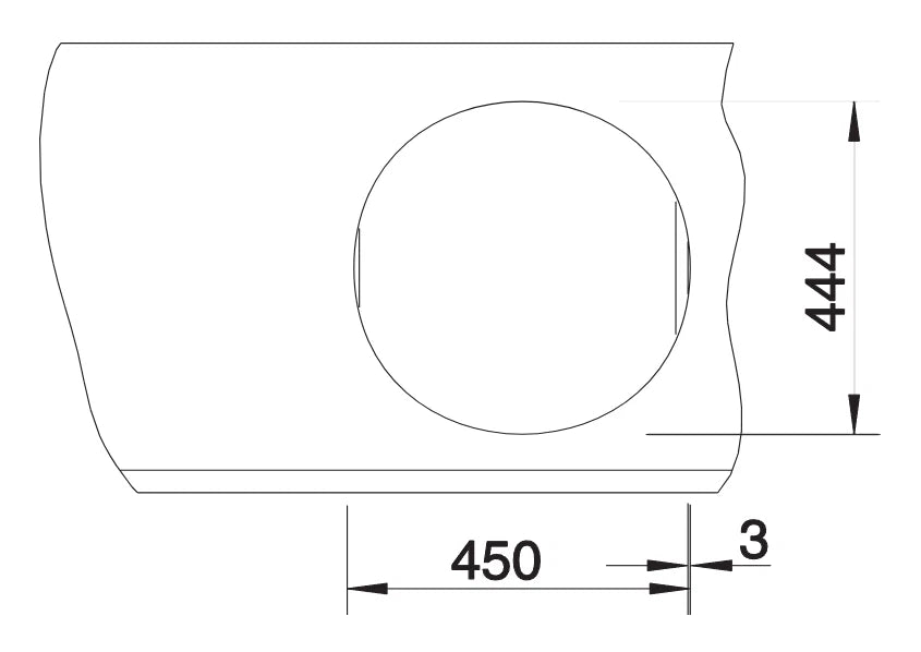 Blanco Rondosol - 513306 - Round Inset Single Bowl Sink - Stainless Steel