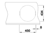 Blanco Rondosol-IF - 514647 - Round Inset Flush Mount Single Bowl Sink - Stainless Steel