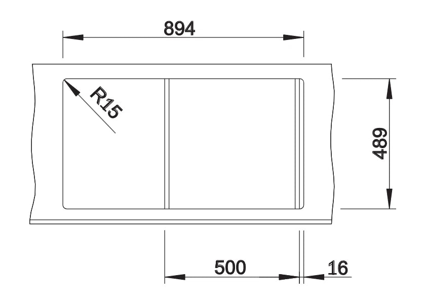Blanco Axis III 5 S-IF - 522103 - Single Bowl Inset Kitchen Sink - Stainless Steel