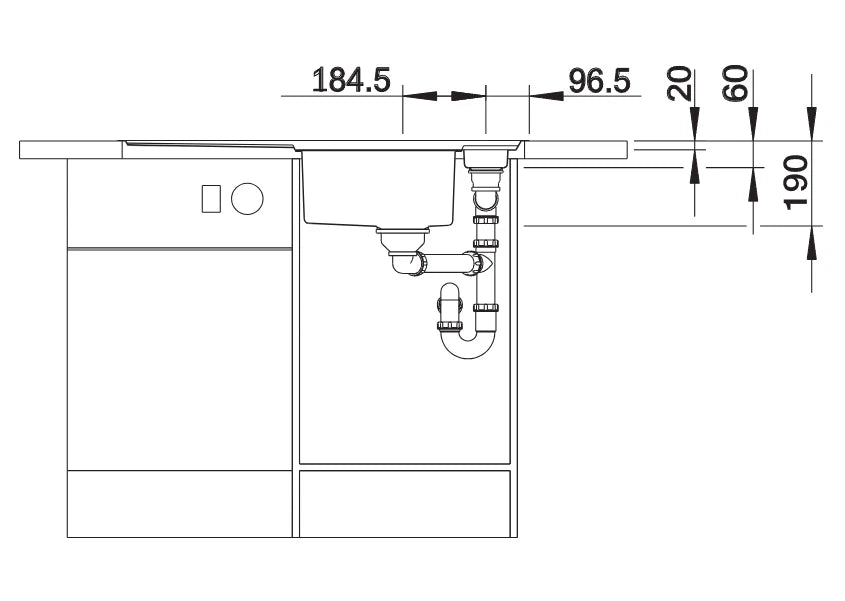 Blanco Axis III 5 S-IF - 522103 - Single Bowl Inset Kitchen Sink - Stainless Steel