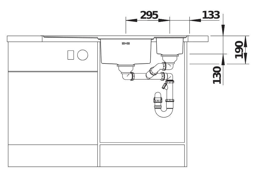 Blanco Axis III 6 S-IF RH - 522104 - 1.5 Bowl Inset Kitchen Sink - Stainless Steel