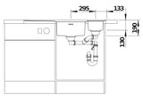 Blanco Axis III 6 S-IF RH - 522104 - 1.5 Bowl Inset Kitchen Sink - Stainless Steel