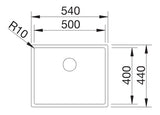 Blanco Claron 500-IF - 521576 - Single Bowl Inset Kitchen Sink - Stainless Steel
