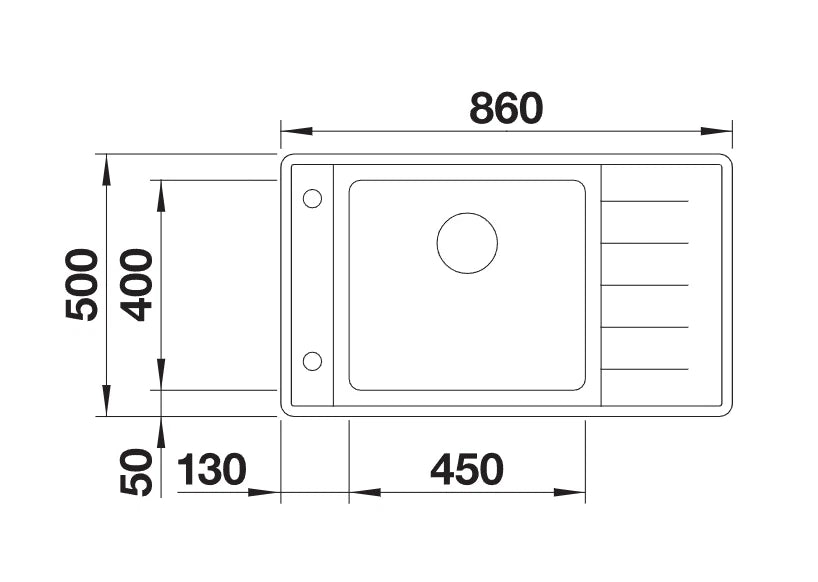 Blanco Andano XL 6 S-IF Compact LH - 523002 - Single Bowl Inset Kitchen Sink - Stainless Steel
