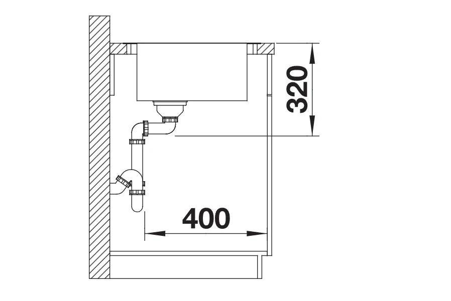 Blanco Andano XL 6 S-IF Compact LH - 523002 - Single Bowl Inset Kitchen Sink - Stainless Steel