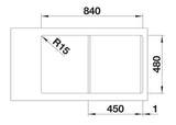 Blanco Classimo 45 S-IF - 525330 - Single Bowl Reversible Inset Kitchen Sink - Stainless Steel