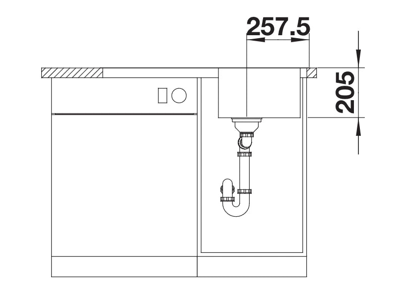 Blanco Classimo 45 S-IF - 525330 - Single Bowl Reversible Inset Kitchen Sink - Stainless Steel