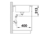 Blanco Classimo XL 6 S-IF - 525327 - Single Bowl Reversible Inset Kitchen Sink - Stainless Steel