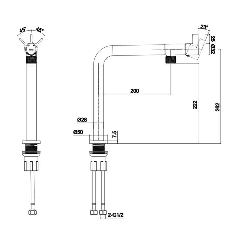 1810 Tramonto Mixer Tap TRA/01/CH - Chrome