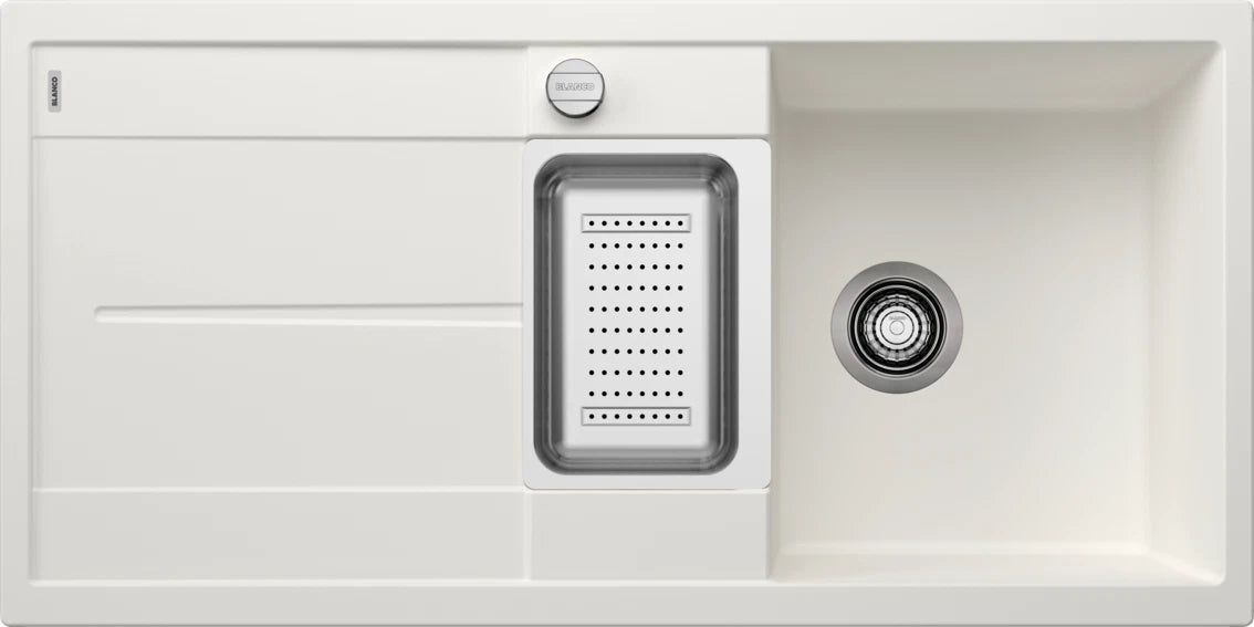 Blanco Metra 6 S - 513046 - Silgranit Reversible 1.5 Bowl Inset Sink - White