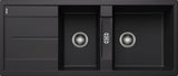 Blanco Metra 8 S - 525934 - Silgranit Reversible 1.5 Bowl Inset Sink - Black