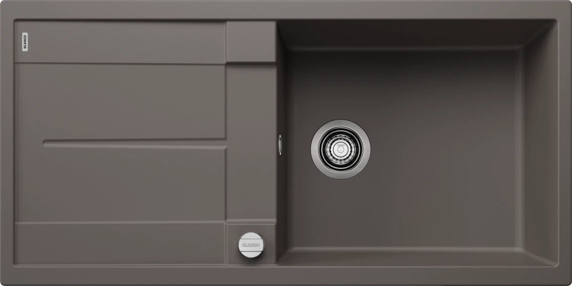 Blanco Metra XL 6 S - 527306 - Silgranit Reversible 1.0 Bowl Inset Sink - Volcano Grey
