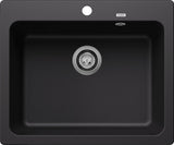 Blanco Naya 6 with Tap Ledge - 525941 - Silgranit 1.0 Bowl Inset Sink - Black