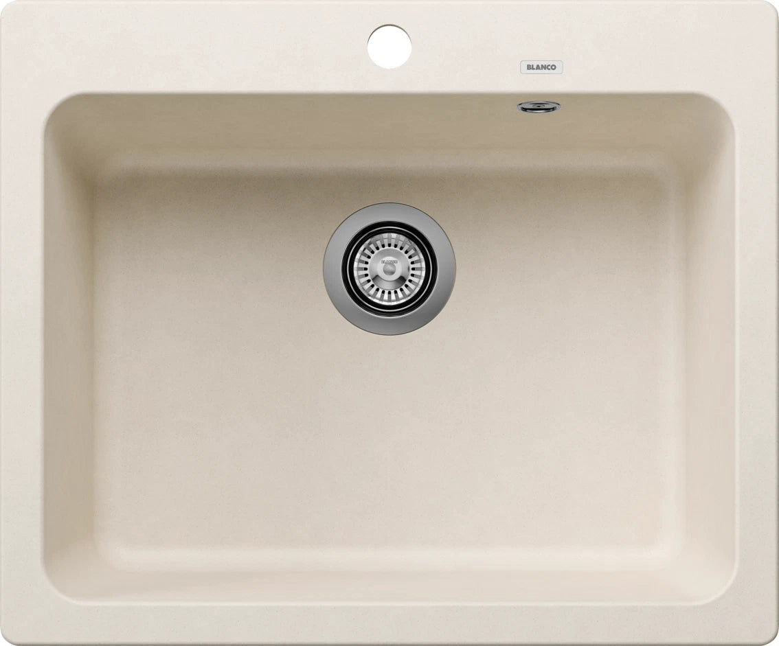 Blanco Naya 6 with Tap Ledge - 527128 - Silgranit 1.0 Bowl Inset Sink - Soft White