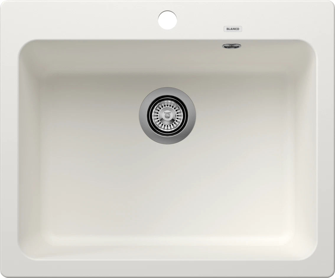 Blanco Naya 6 with Tap Ledge - 519641 - Silgranit 1.0 Bowl Inset Sink - White