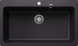 Blanco Naya XL 9 with Tap Ledge - 525947 - Silgranit 1.0 Bowl Inset Sink - Black