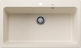Blanco Naya XL 9 with Tap Ledge - 527133 - Silgranit 1.0 Bowl Inset Sink - Soft White