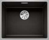 Blanco Subline 500-IF Steelframe InFino - 525997 - Silgranit 1.0 Bowl Flush Mount Inset Sink - Black
