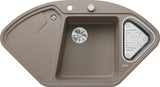 Blanco Delta II Corner - 523666 - Silgranit Inset Corner 1.0 Bowl Kitchen Sink - Tartufo