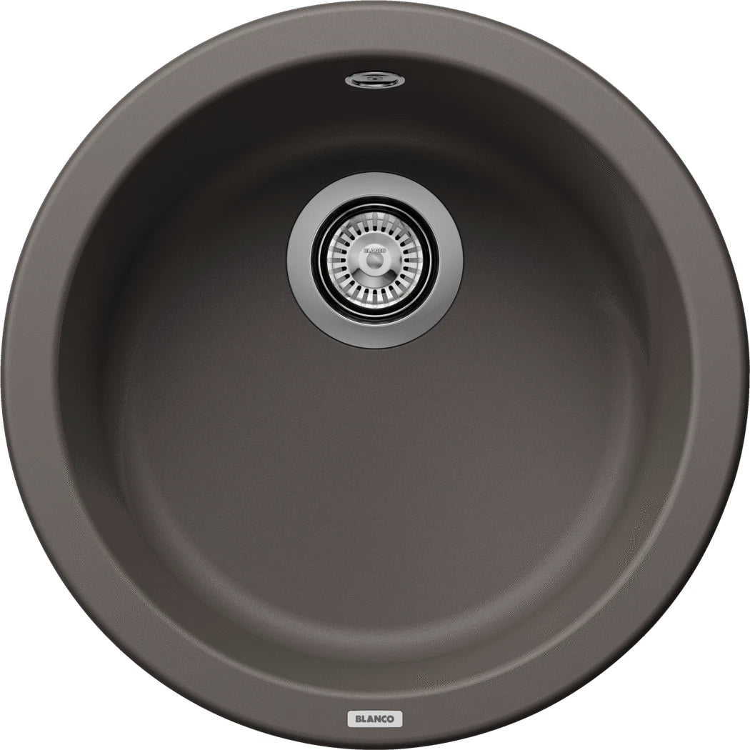 Blanco Rondo - 527240 - Silgranit Round Inset 1.0 Bowl Sink - Volcano Grey