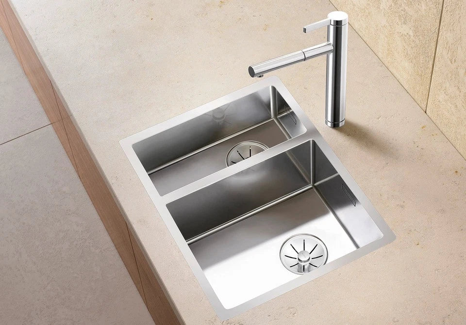 Blanco Claron 340/180-IF RH - 521608 - 1.5 Bowl Inset Kitchen Sink - Stainless Steel