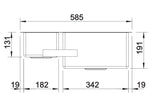 Blanco Claron 340/180-IF RH - 521608 - 1.5 Bowl Inset Kitchen Sink - Stainless Steel