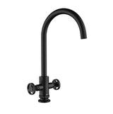 1810 Henry Holt Collection Twin Lever Mixer Tap HH-TL/07/MB - Matte Black