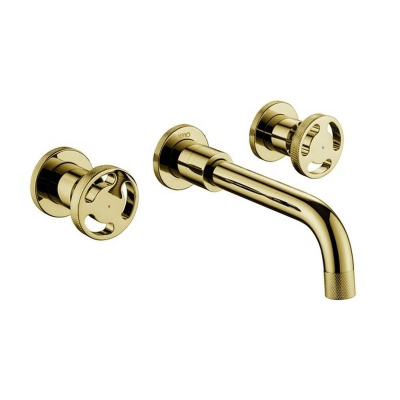 1810 Henry Holt Collection Wall Mount Mixer Tap HH-WM/06/GB - Gold Brass
