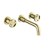 1810 Henry Holt Collection Wall Mount Mixer Tap HH-WM/08/BGB - Brushed Gold Brass