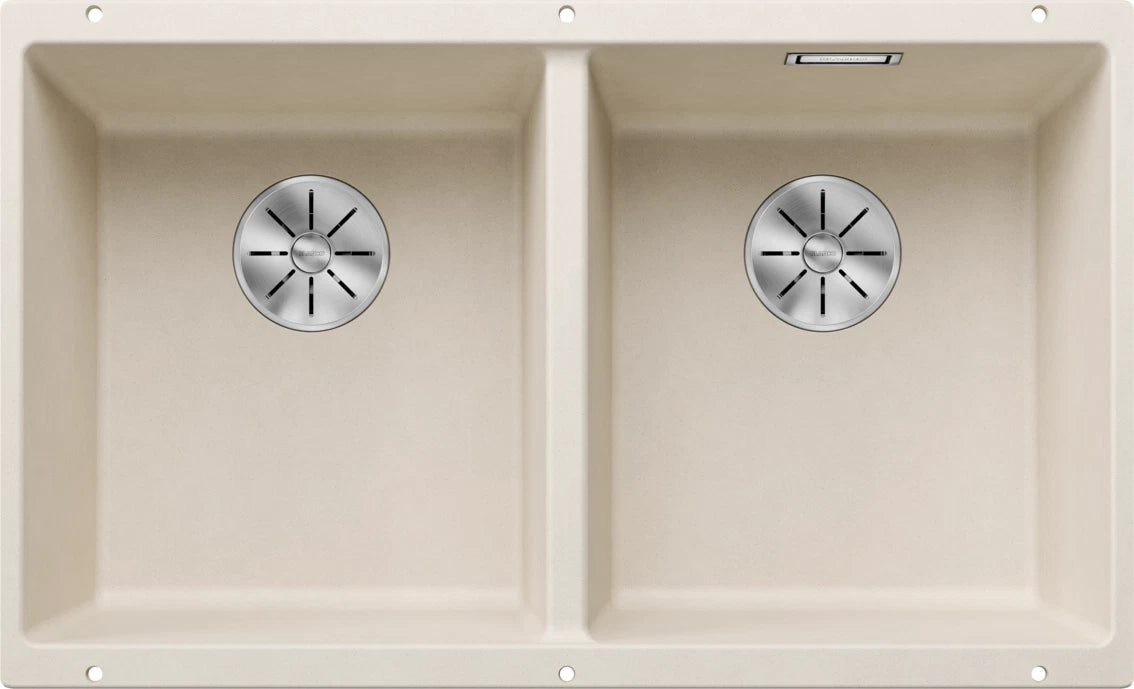 Blanco Subline 350/350-U - 527164 - Undermount Sink Silgranit - Soft White