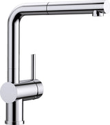 Blanco Linus-S - 512402 - Single Lever Monobloc Kitchen Tap with Pull-out Spray - Chrome