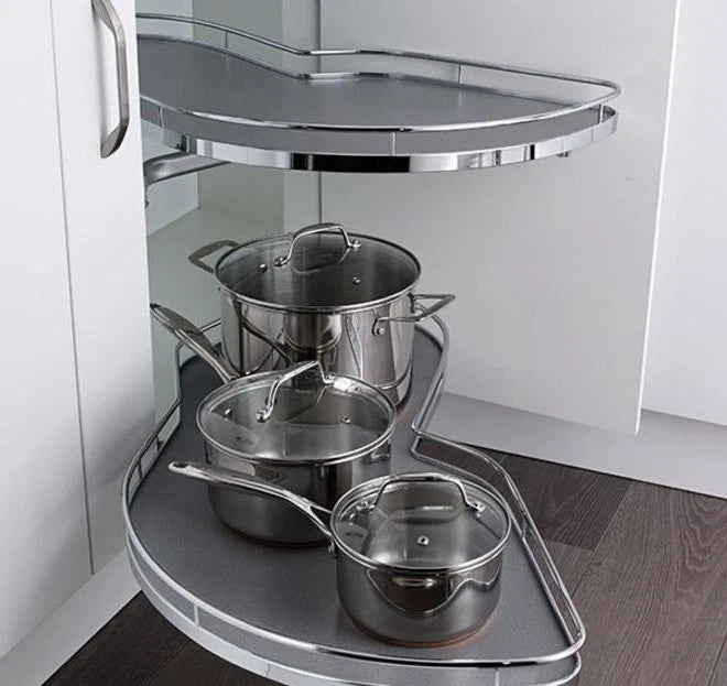Kessebohmer LeMans Arena Kitchen Corner Carousel Storage in Chrome 400mm (Stock)
