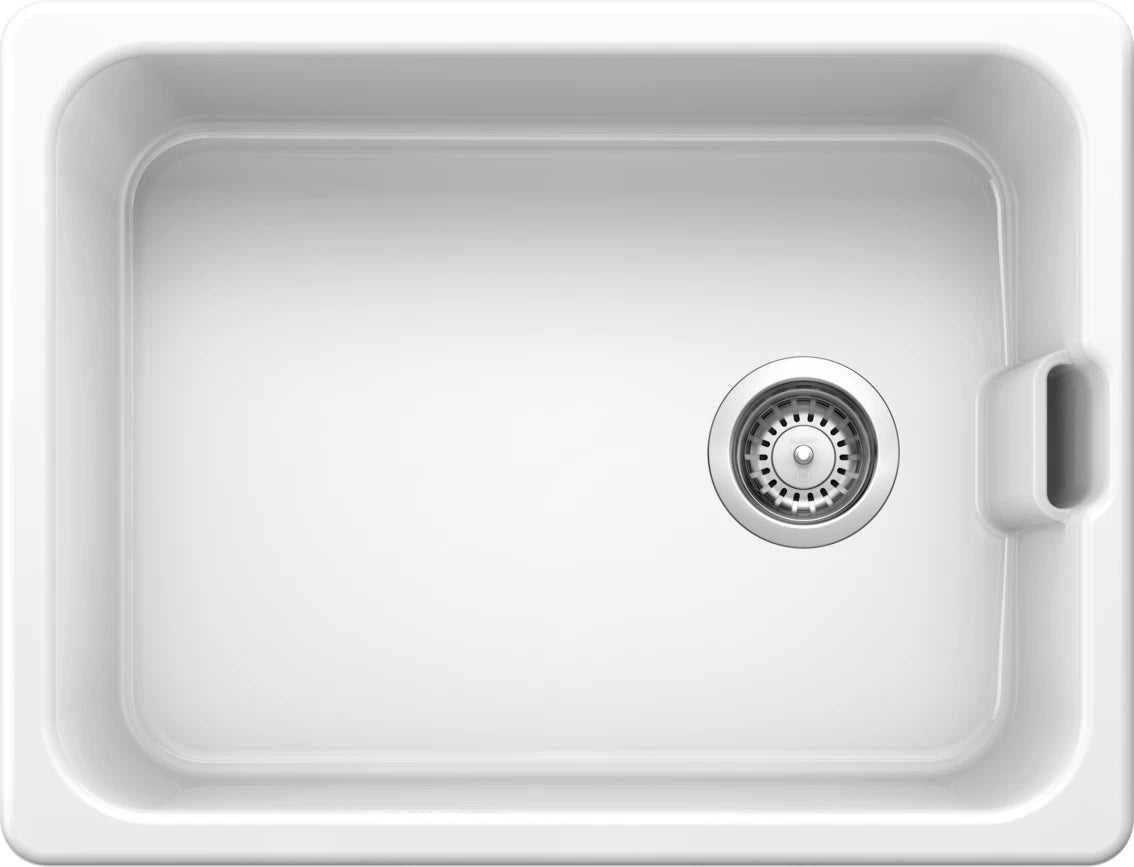Blanco Belfast 60 Ceramic - 518497 - Crystal White Gloss 1.0 Bowl Sink