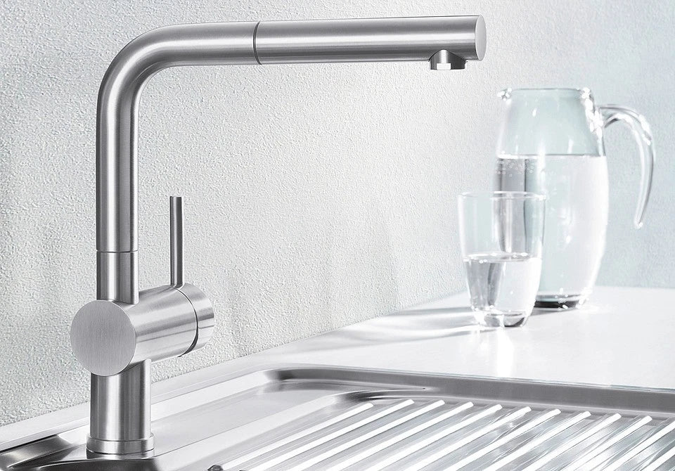 Blanco Linus-S - 512402 - Single Lever Monobloc Kitchen Tap with Pull-out Spray - Chrome