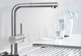 Blanco Linus-S - 512402 - Single Lever Monobloc Kitchen Tap with Pull-out Spray - Chrome