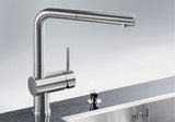 Blanco Linus-S - 512402 - Single Lever Monobloc Kitchen Tap with Pull-out Spray - Chrome
