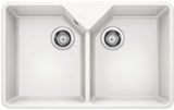 Blanco Villae Farmhouse Ceramic - 525164 - Crystal White Gloss 2.0 Bowl Sink