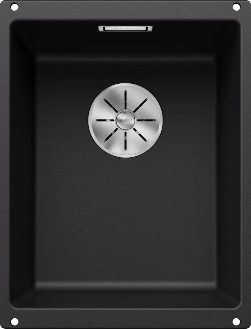 Blanco Subline 320-U - 525983 - 1.0 Bowl Silgranit Undermount Sink - Black